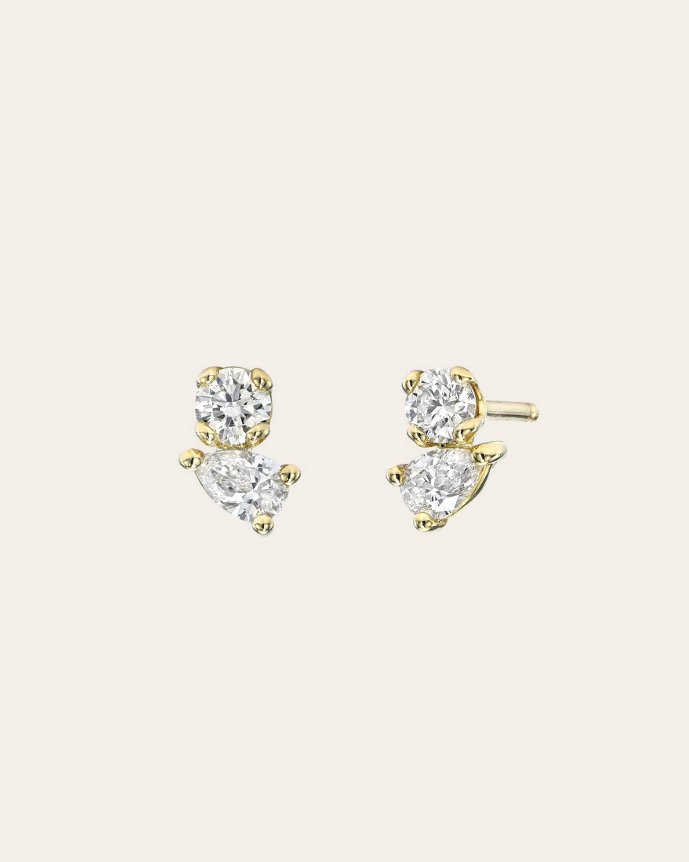 Diamond Toi Et Moi Stud Earrings