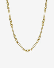 14k Gold Elongated Paper Clip Chain Necklace