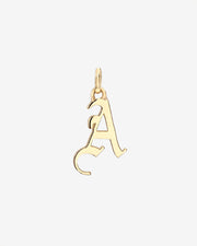14k Gold Gothic Initial Pendant