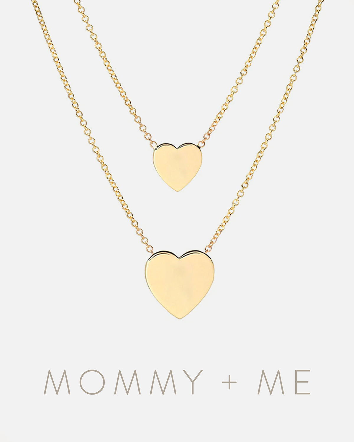 14k Gold Heart Necklaces - Mommy + Me