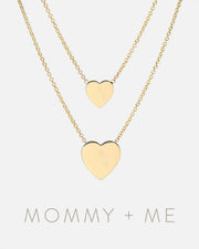 14k Gold Heart Necklaces - Mommy + Me