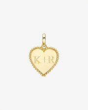 14k Gold Milgrain Heart Pendant