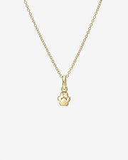 14k Gold Paw Necklace