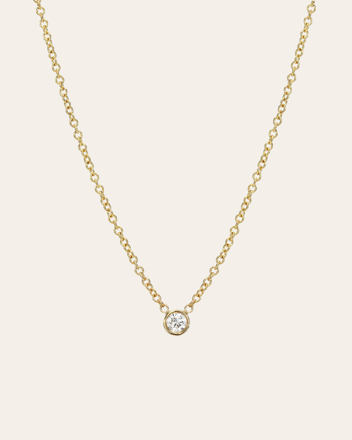 Small Bezel Diamond Necklace