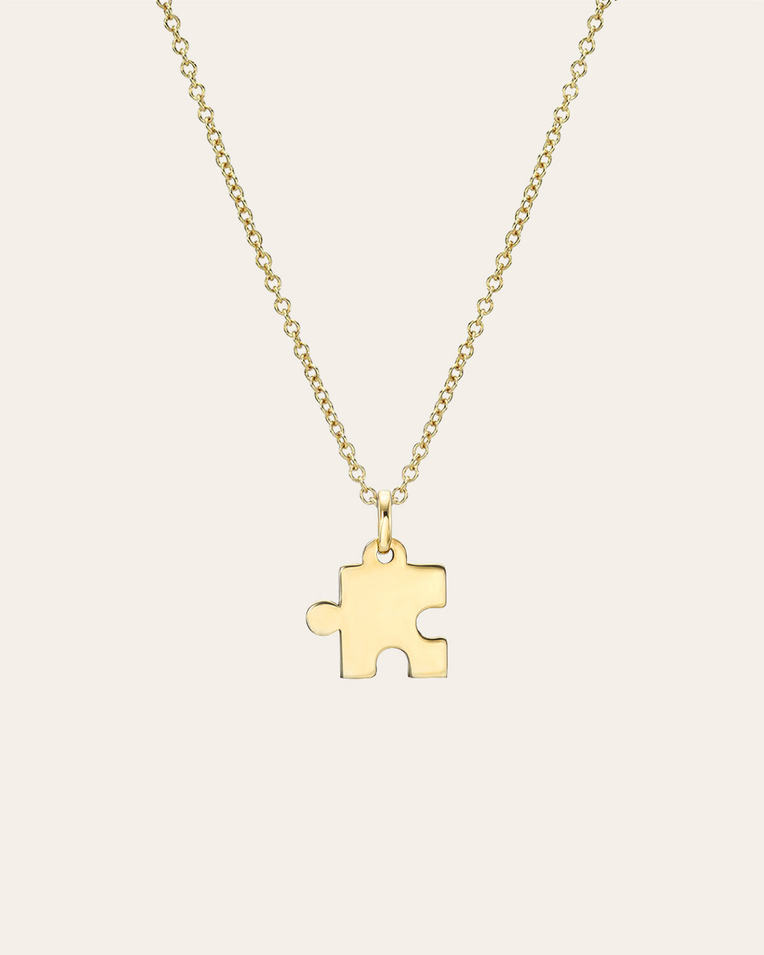 14k Gold Puzzle Piece Necklace