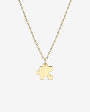 14k Gold Puzzle Piece Necklace