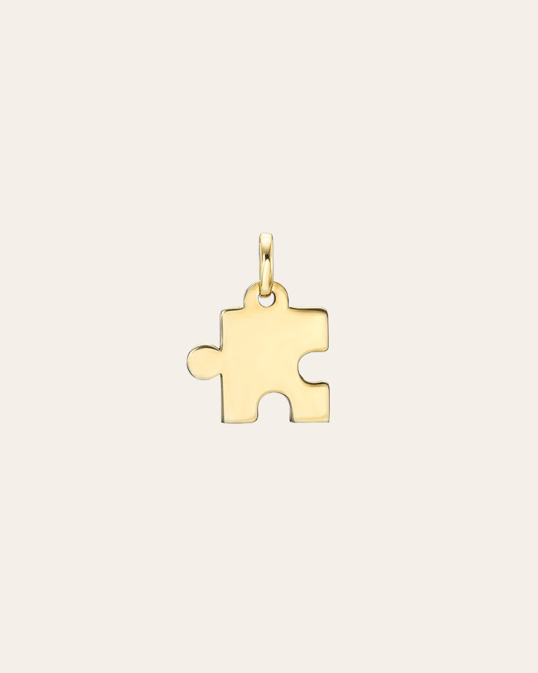 14k Gold Puzzle Piece Pendant