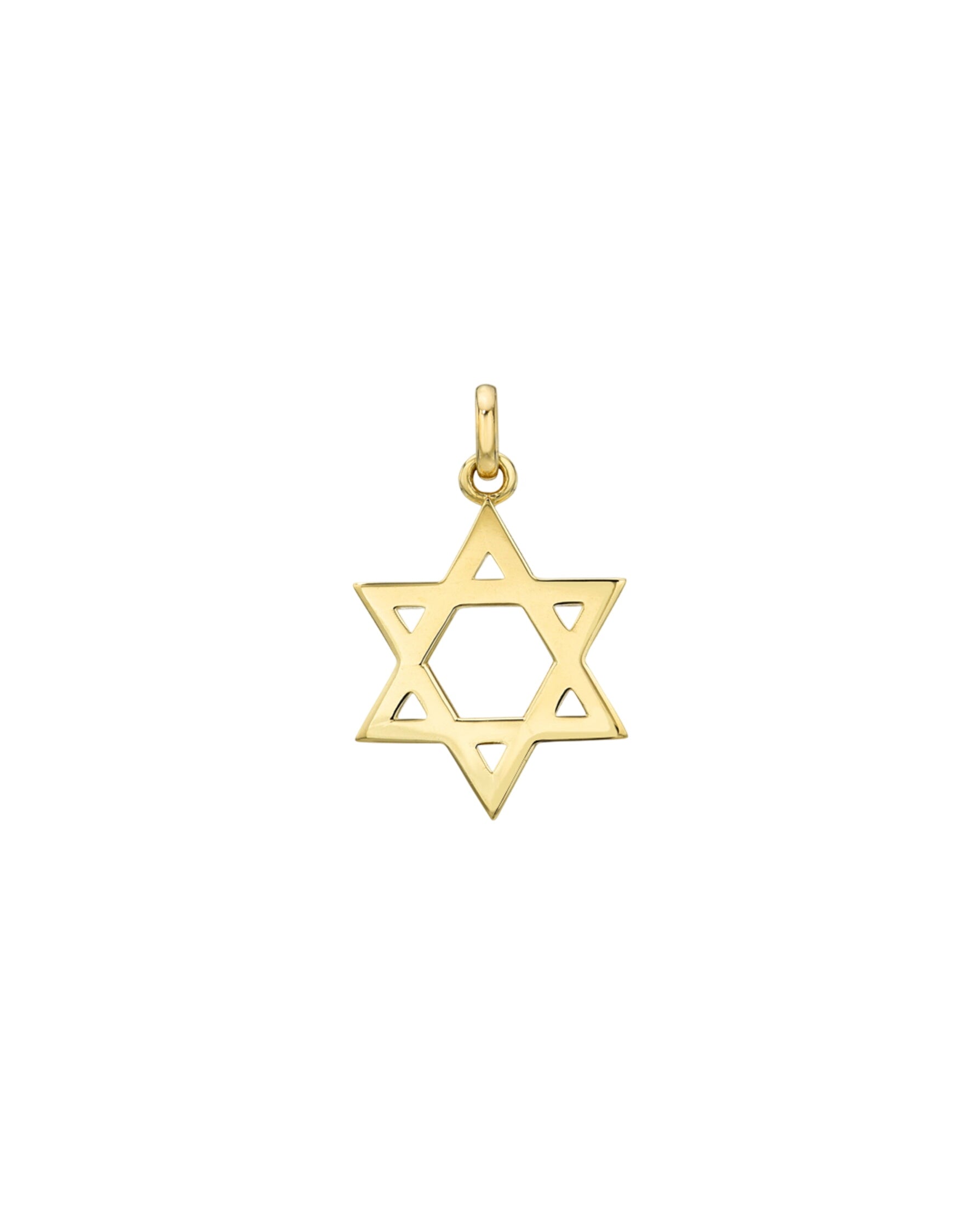 14k Gold Star Of David Pendant