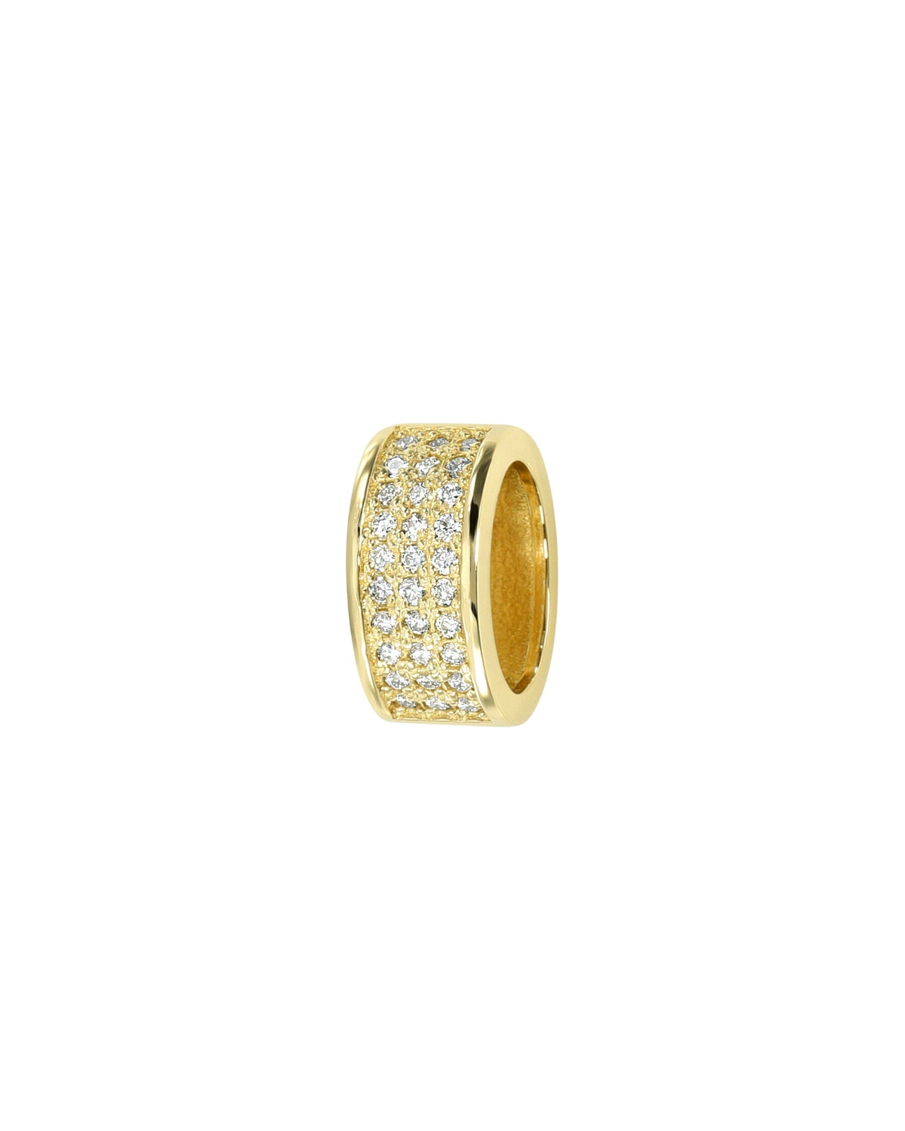 14k Gold Thick Diamond Heirloom Charm