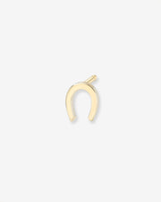 14k Gold Tiny Horseshoe Stud Earring