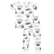 Armor Of God White Pj Short Sleeve & Pants Set Bamboo