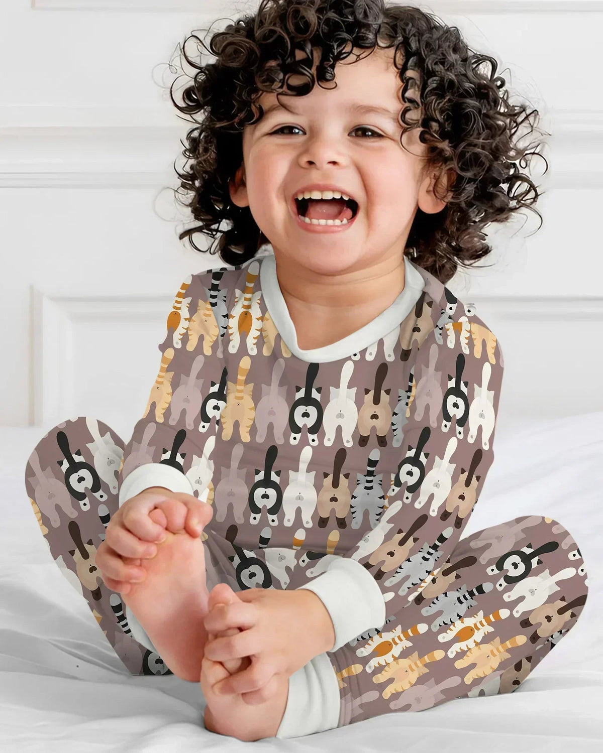 Cheeky Tails Bamboo Two Piece Long Sleeve Pajama Set