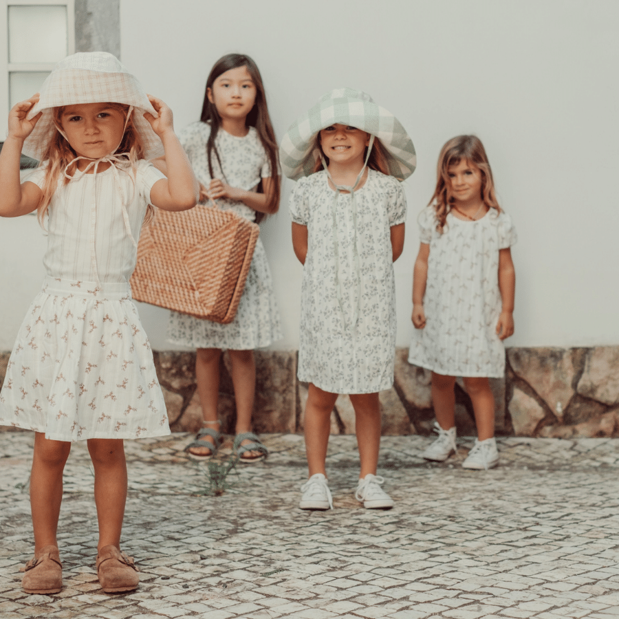 The Printed Short Sleeve Tee - Mist Stripe