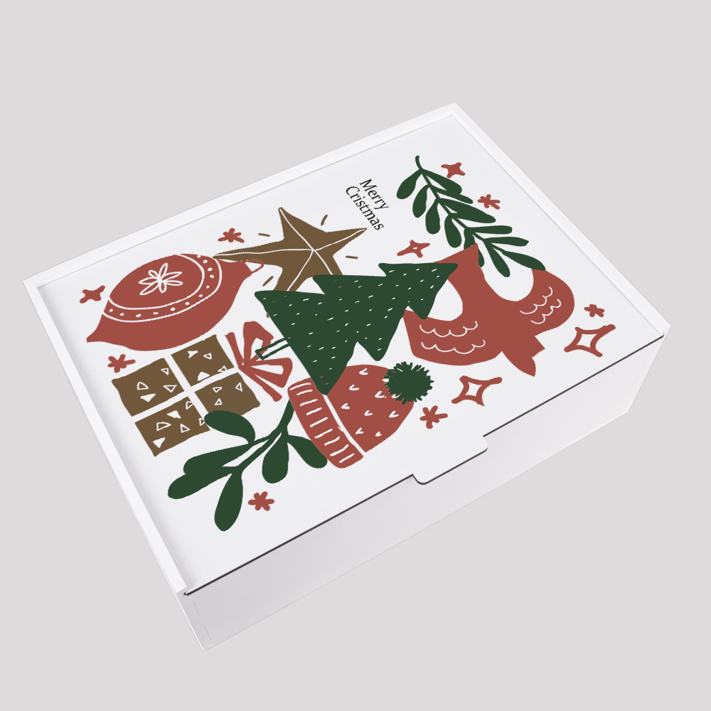 Gift Boxes For Christmas. Rectangular
