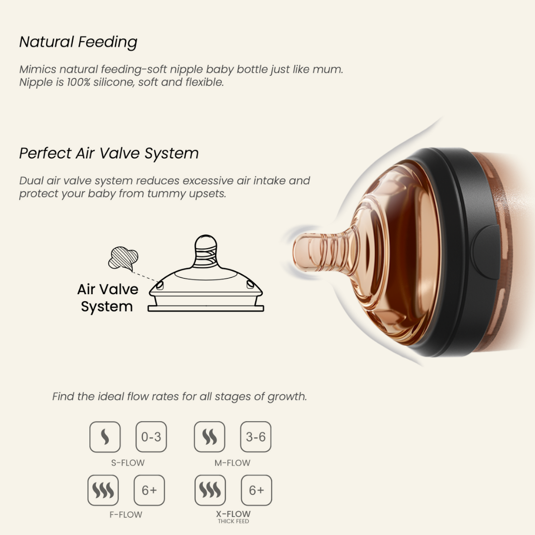 Ultra Wide Neck Baby Bottle 8 Oz Pink