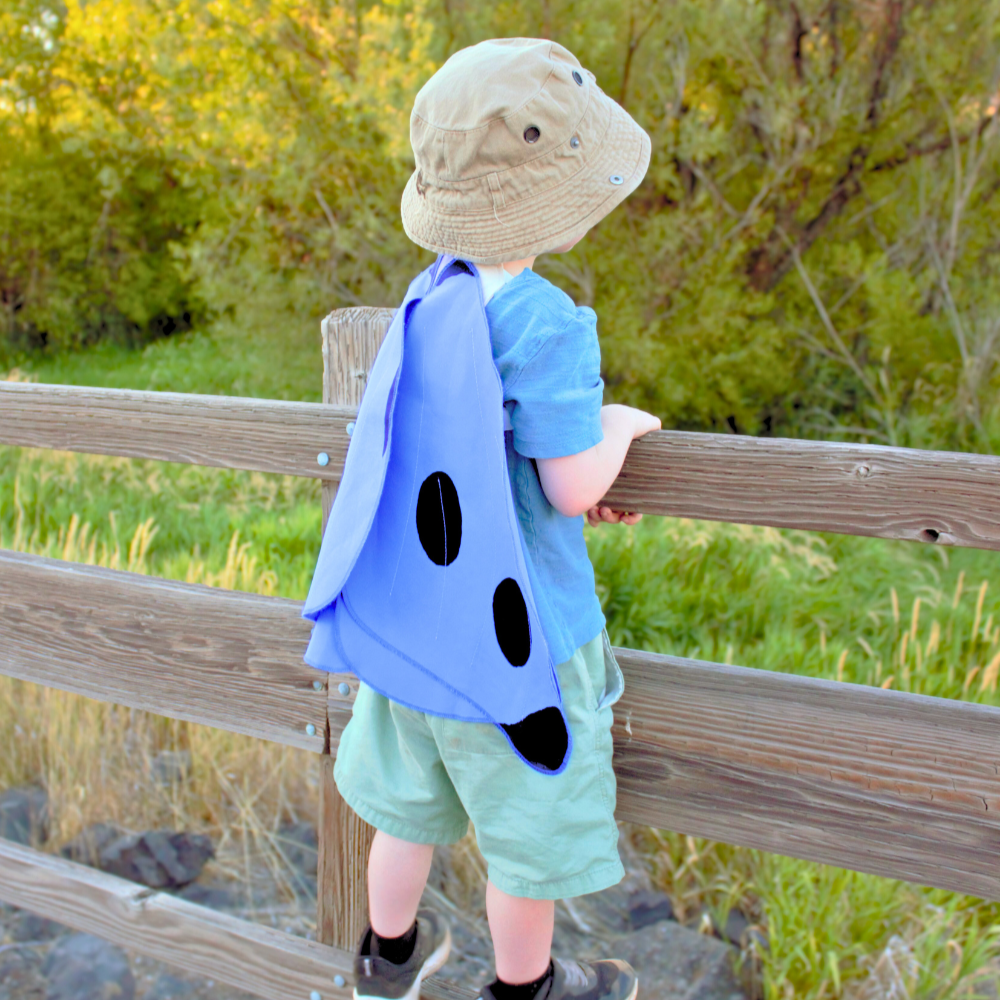Spotted Blue Butterfly Wings Costume