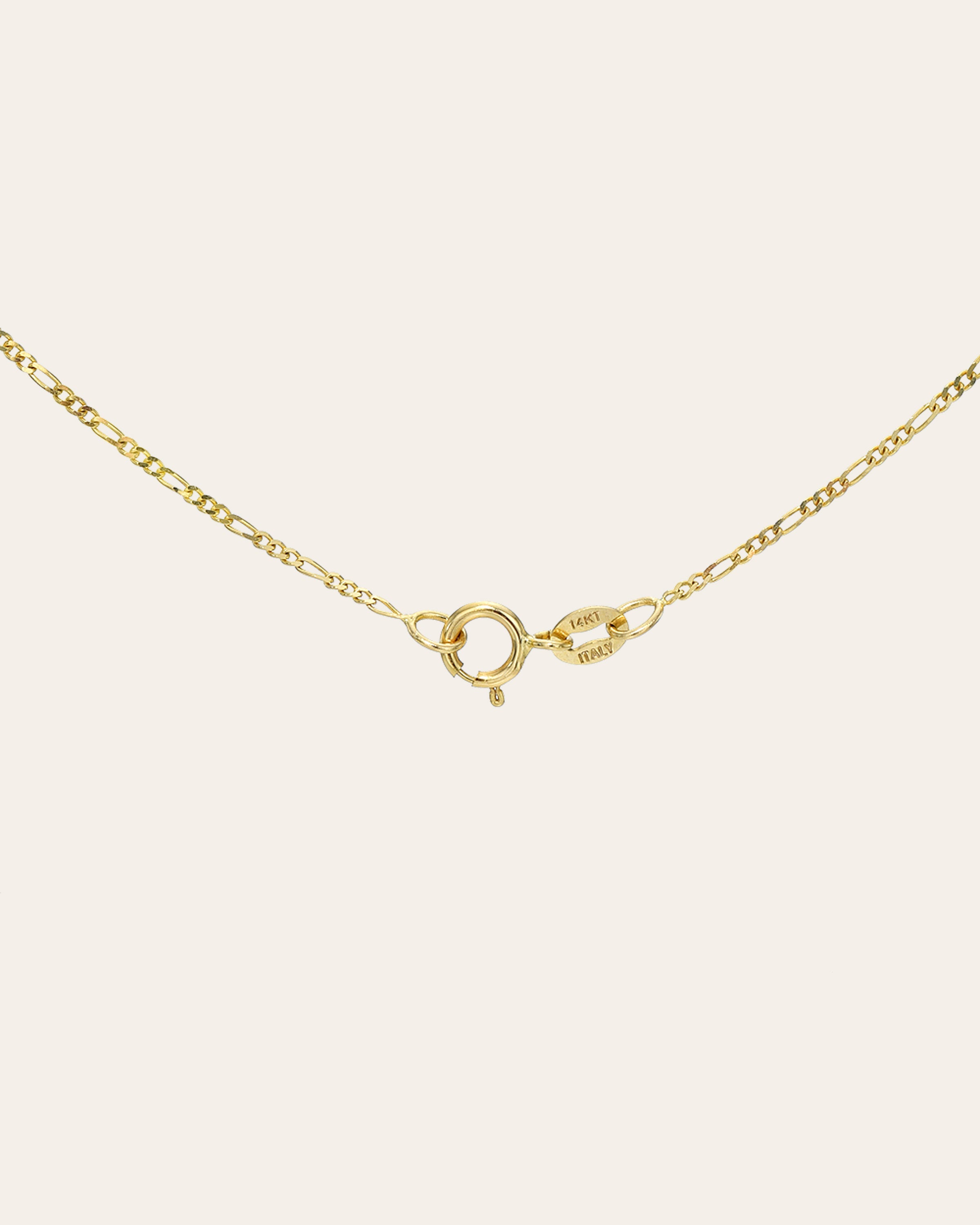 14k Gold Baby Figaro Chain Necklace