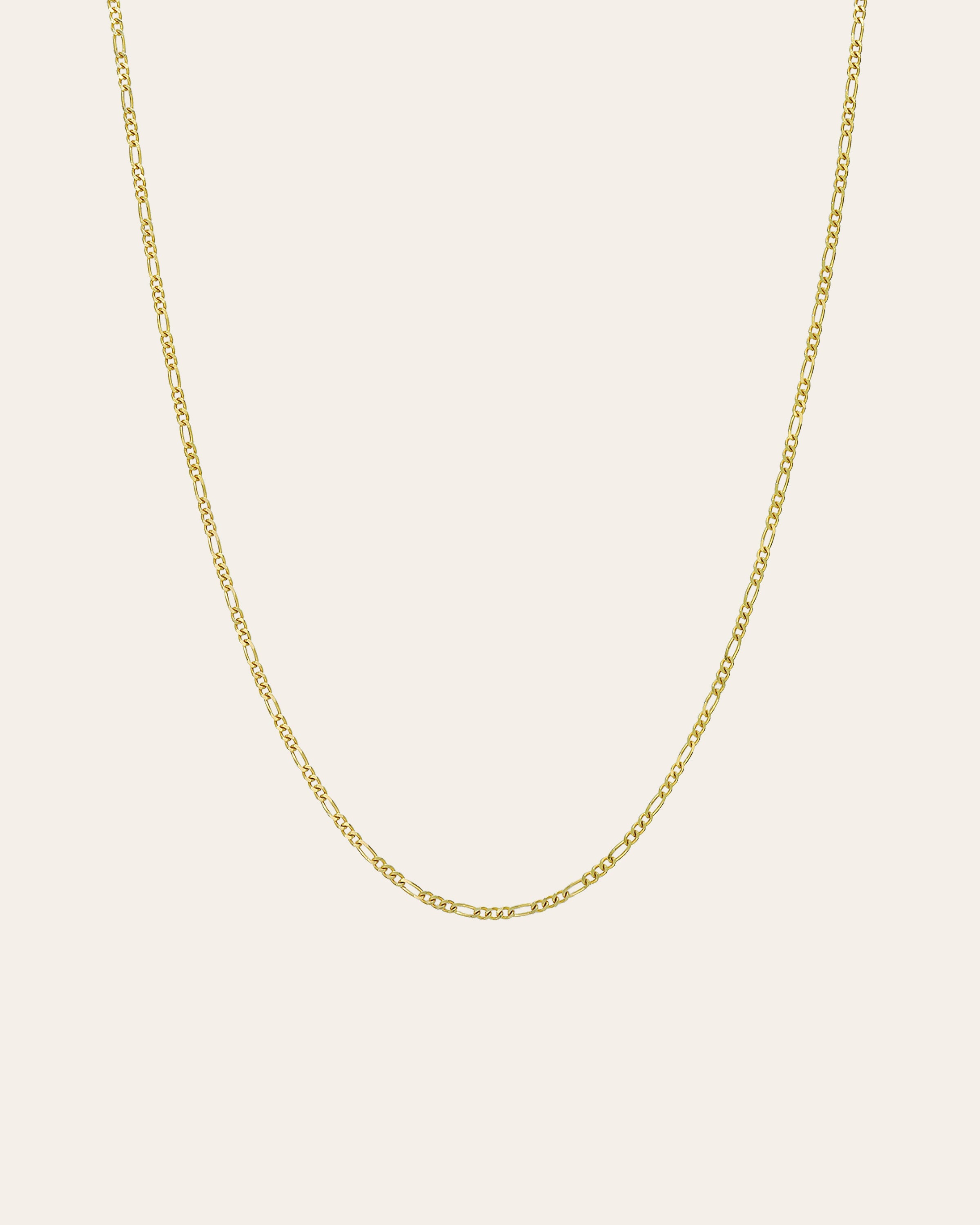 14k Gold Baby Figaro Chain Necklace