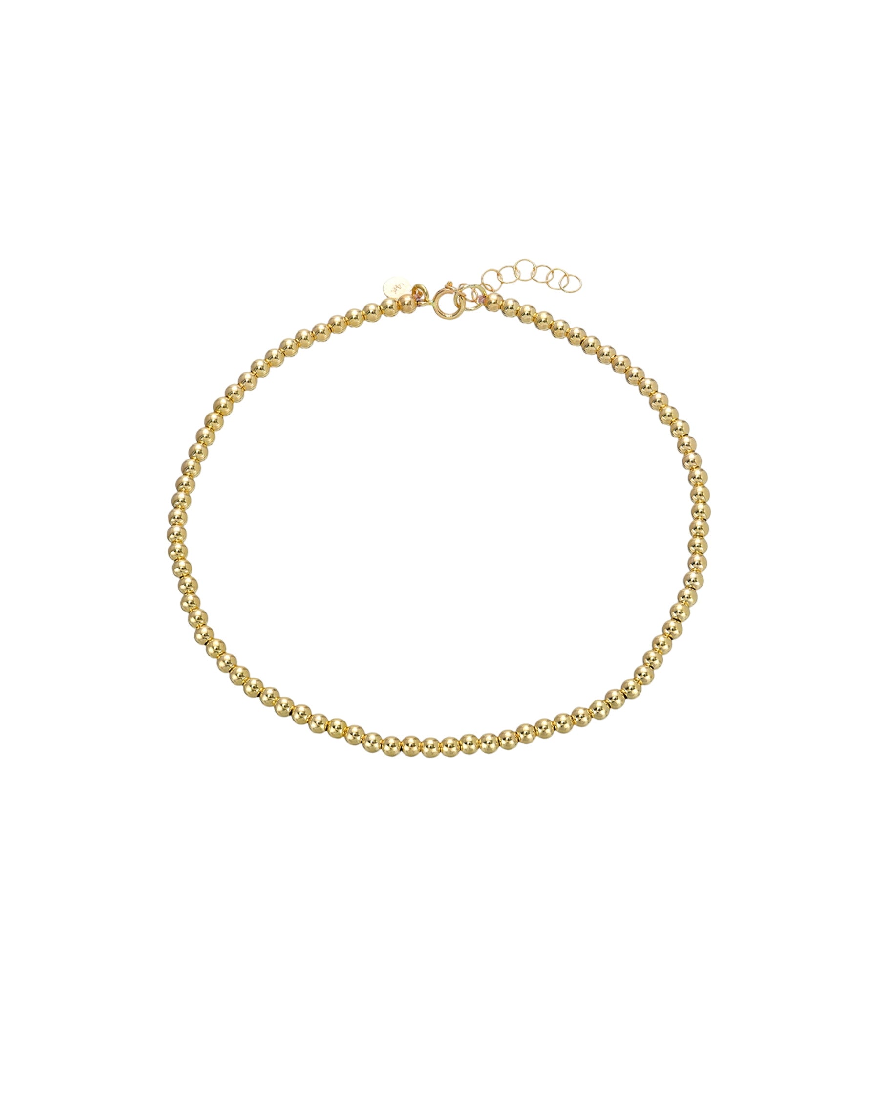 14k Gold Bead Anklet