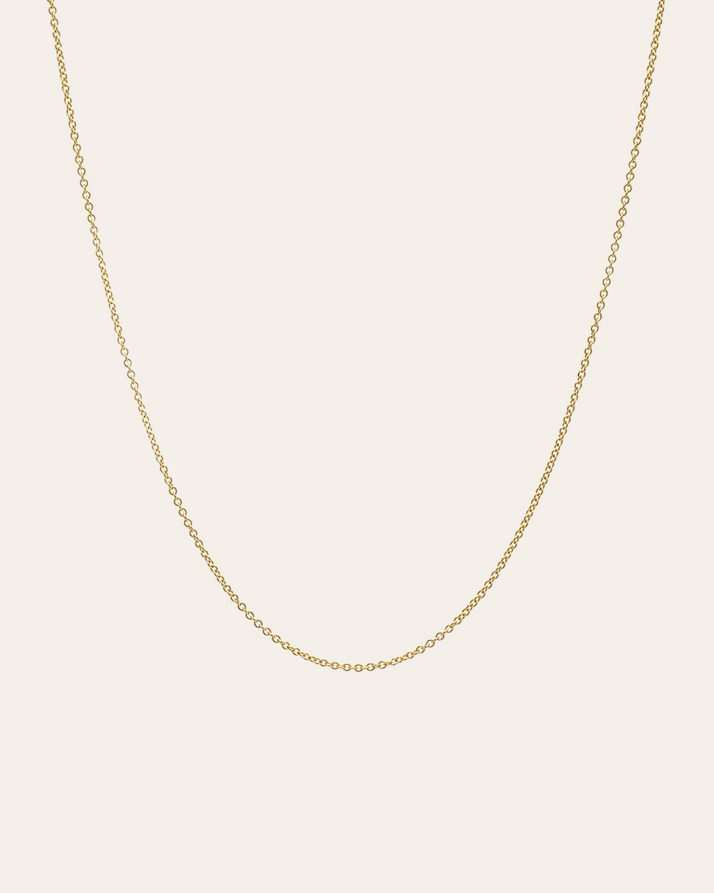 14k Gold Cable Link Chain Necklace