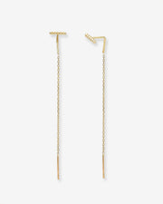 14k Gold Cable Link Threader Earrings