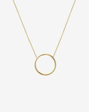 14k Gold Circle Necklace