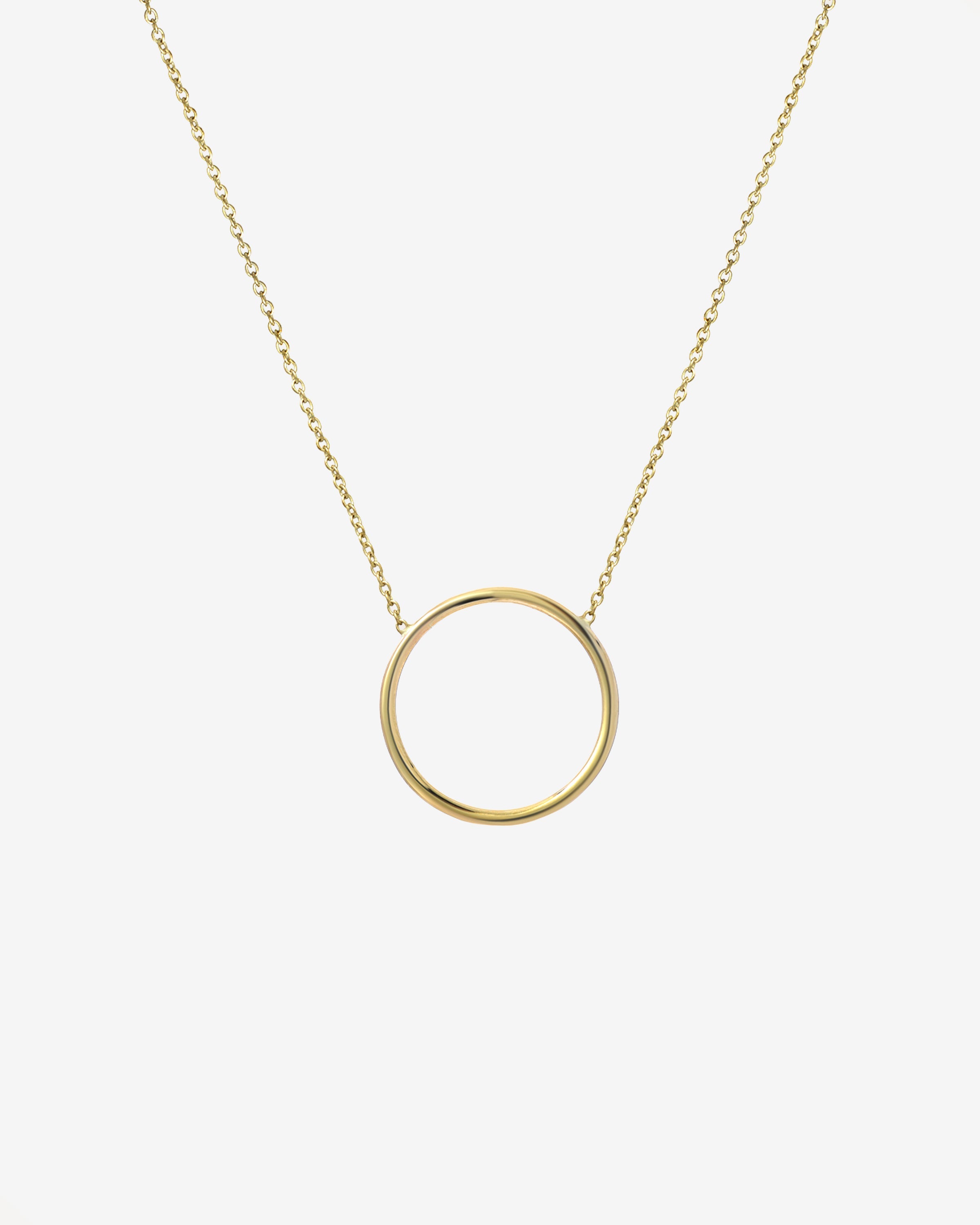 14k Gold Circle Necklace