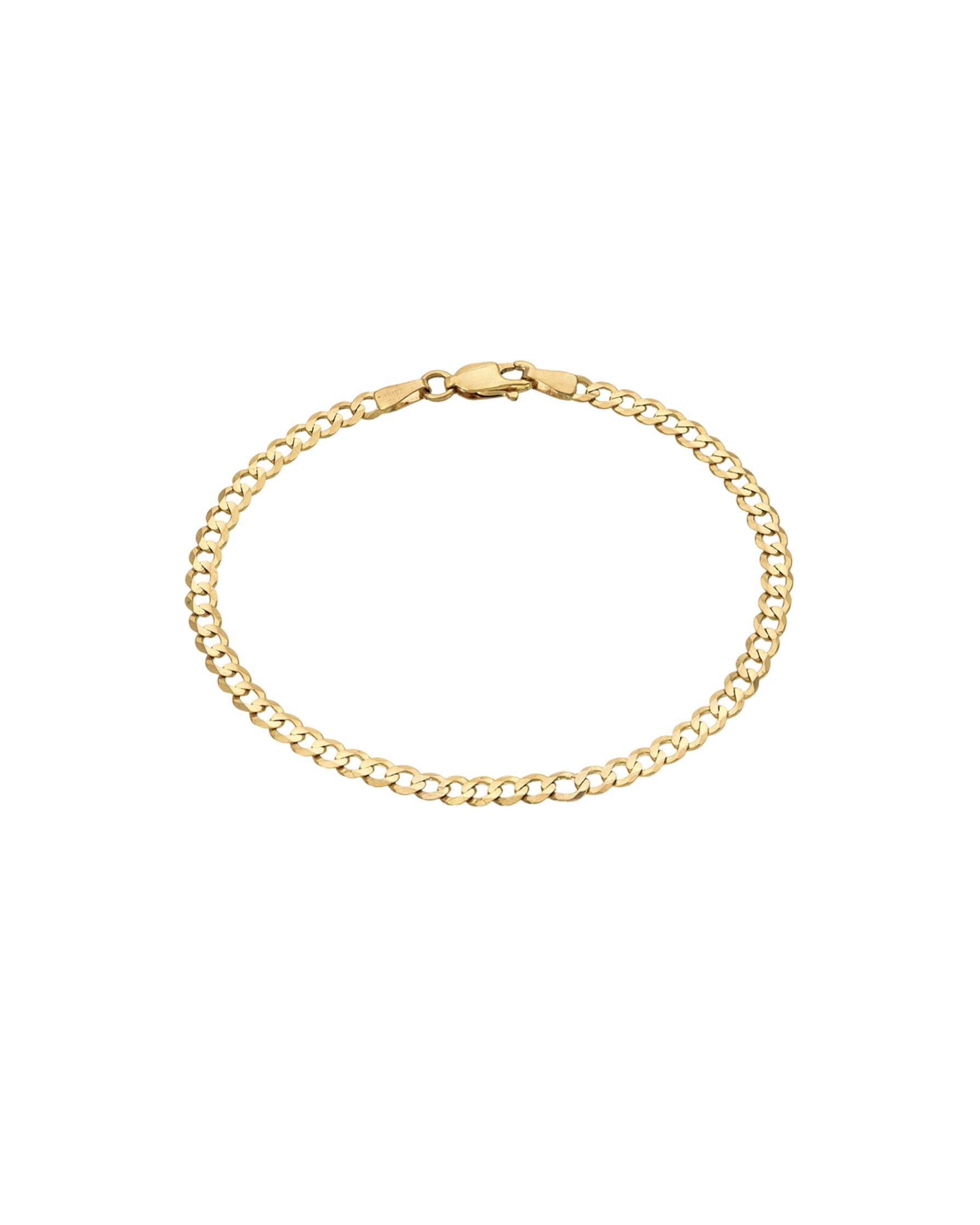 14k Gold Cuban Link Anklet