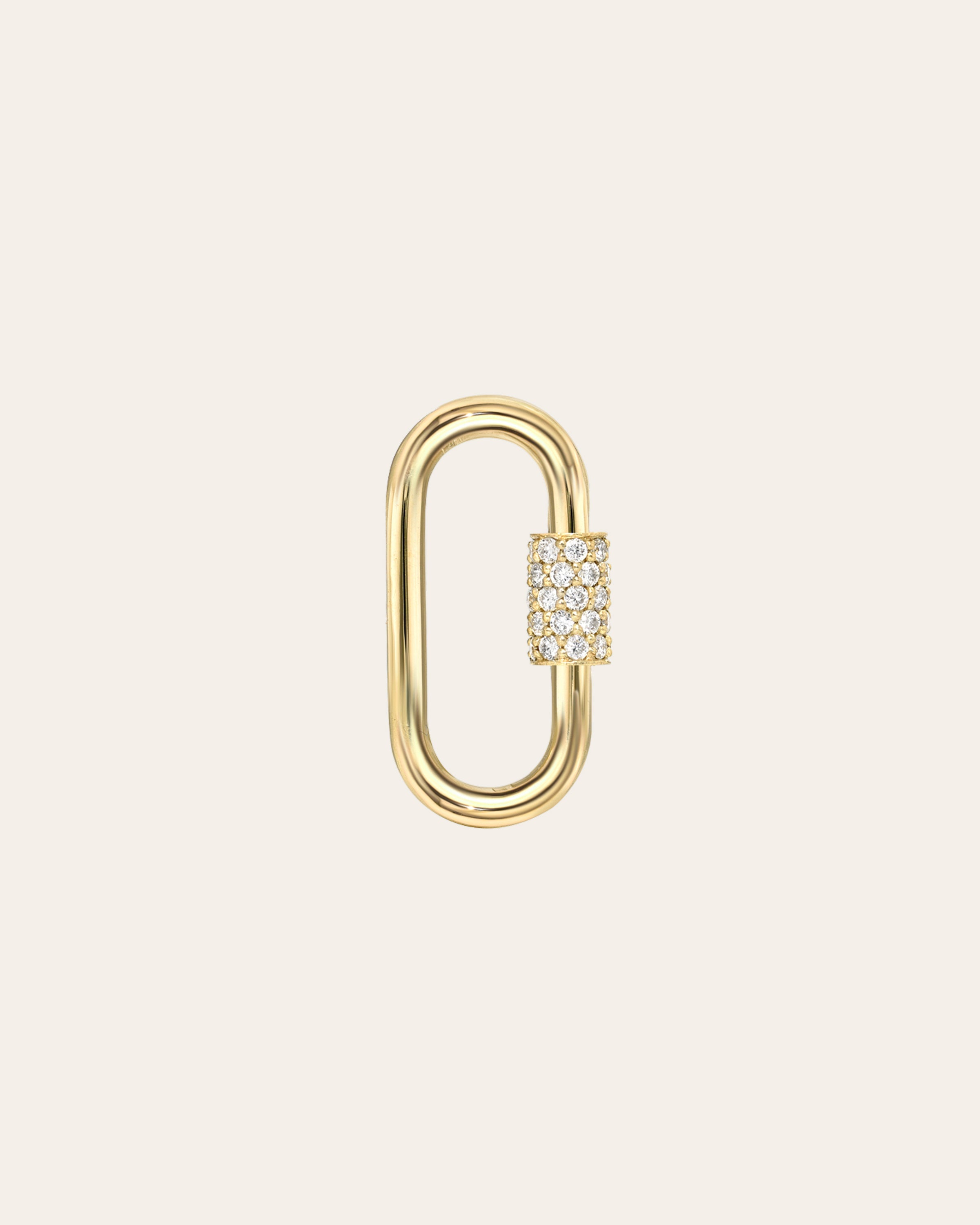 14k Gold Gemstone Carabiner