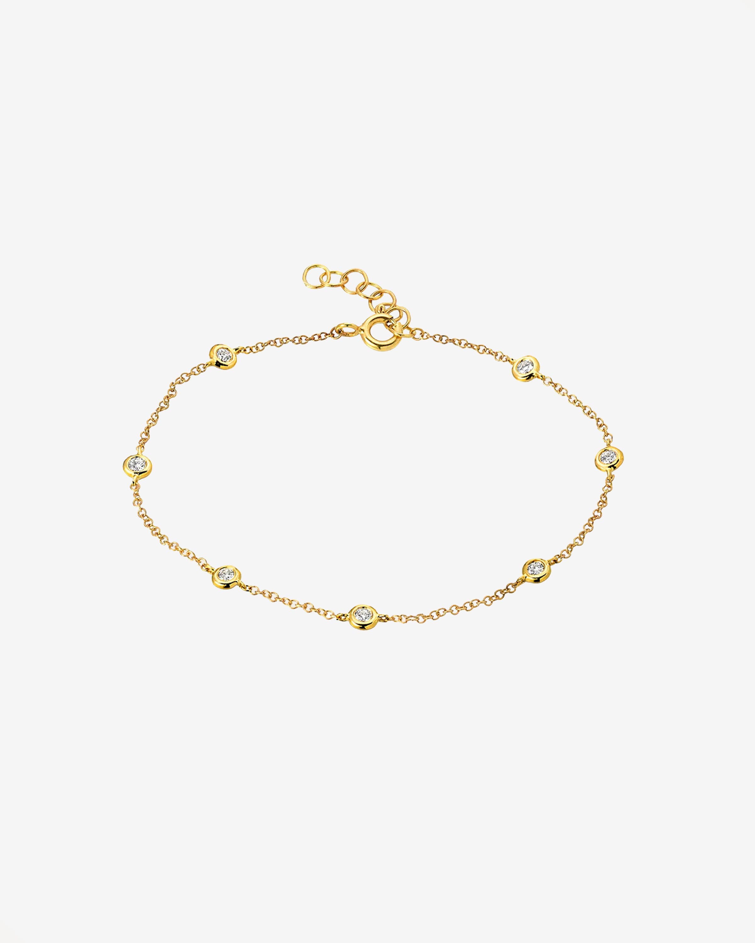 14k Gold Diamond By The Yard Bracelet