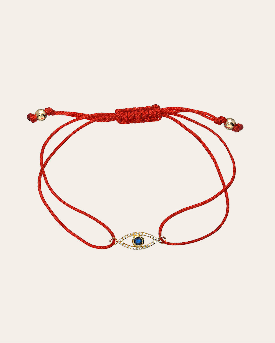 14k Gold Diamond & Sapphire Evil Eye Fortune Bracelet