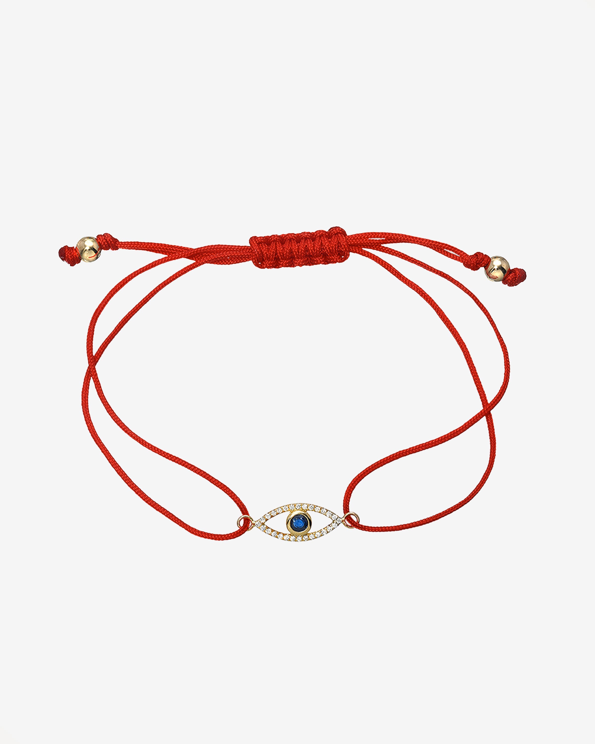 14k Gold Diamond & Sapphire Evil Eye Fortune Bracelet