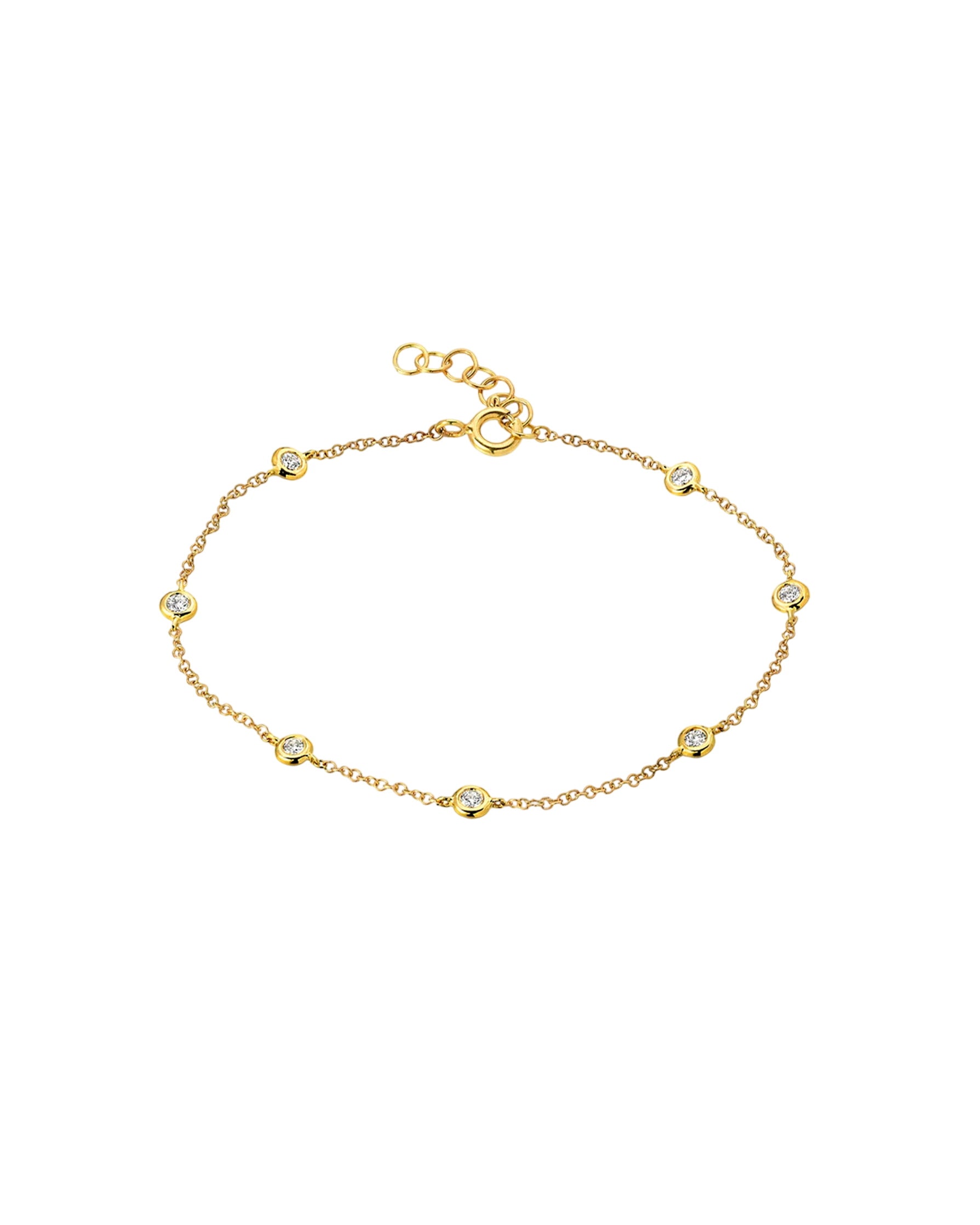 14k Gold Diamond By The Yard Bracelet