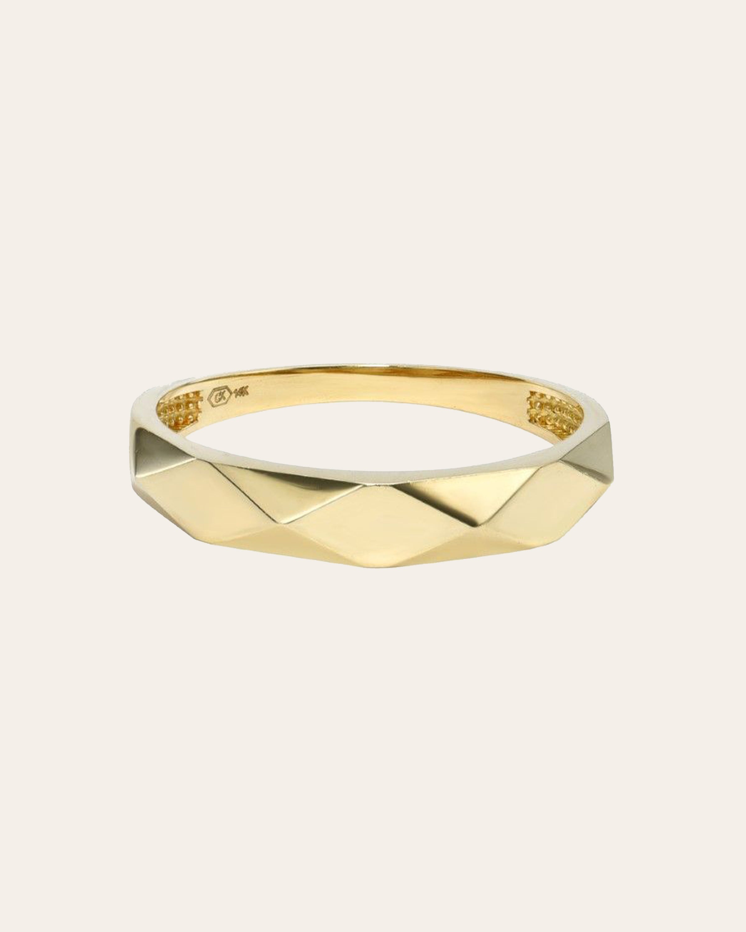 14k Gold Disco Ring