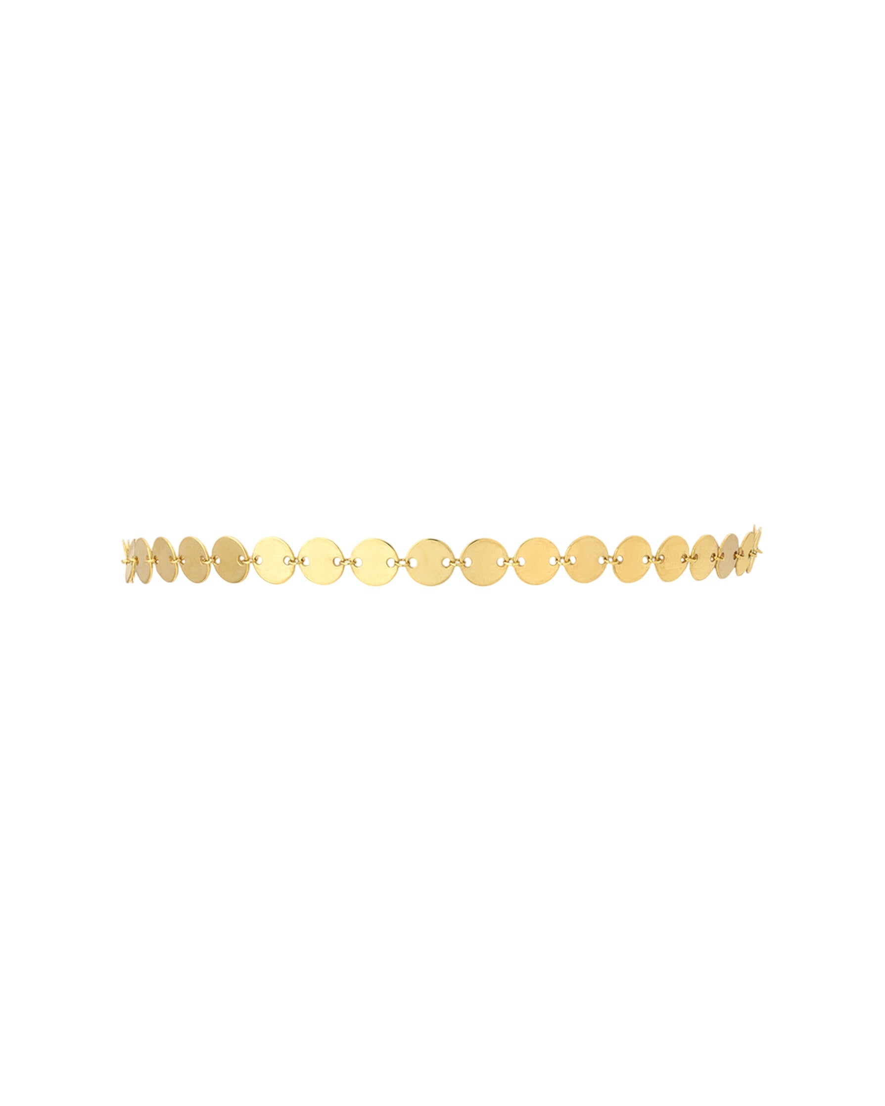 14k Gold Discs Choker Necklace