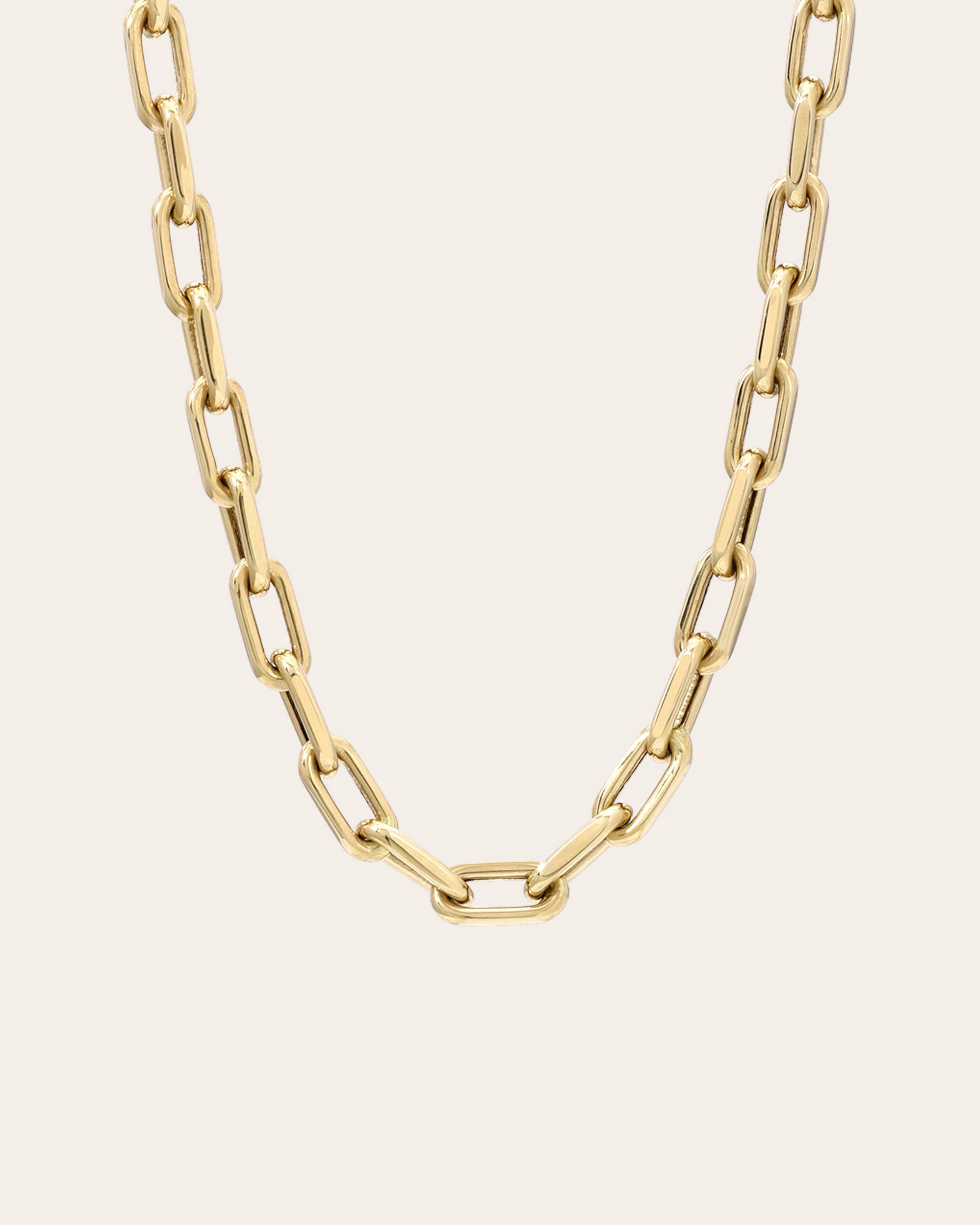 14k Gold Extra Large Open Link Chain Necklace