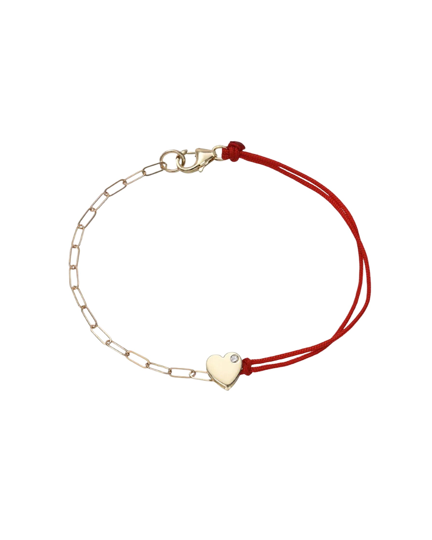 14k Gold Heart Split Fortune Bracelet