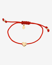 14k Gold Heart With Diamond Fortune Bracelet