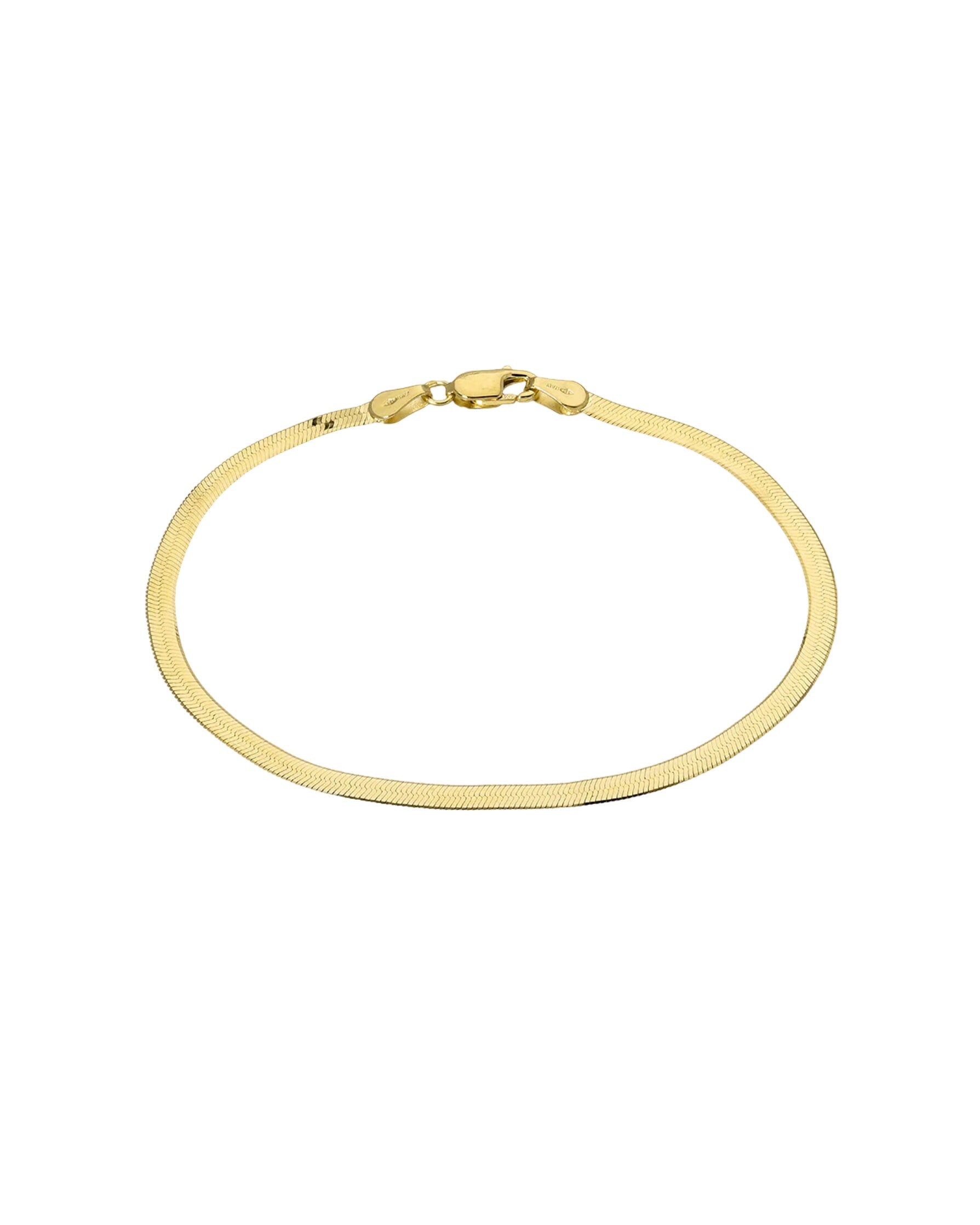 14k Gold Herringbone Bracelet