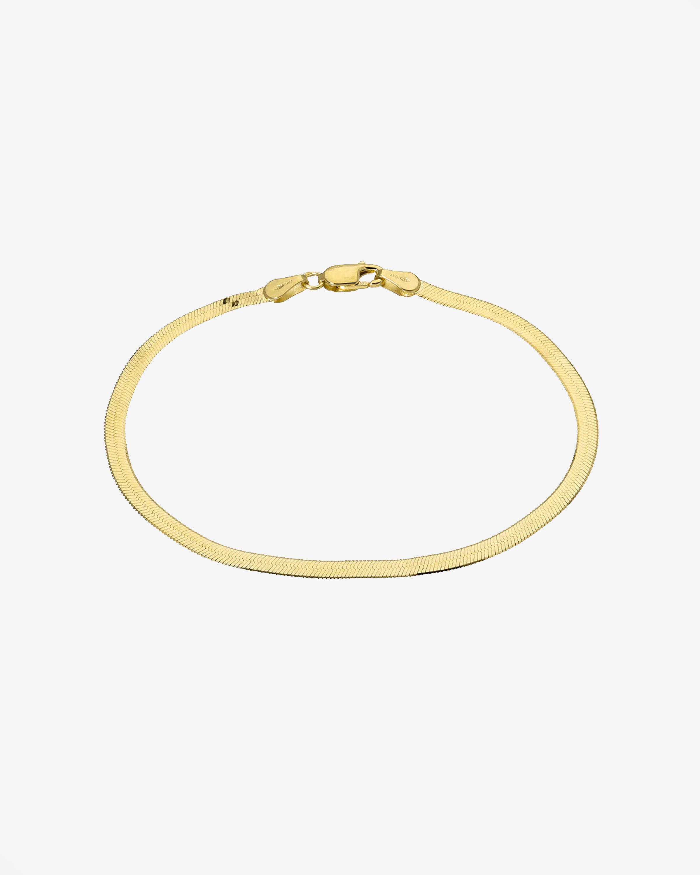 14k Gold Herringbone Bracelet
