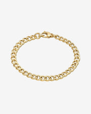 14k Gold Large Curb Link Chain Bracelet
