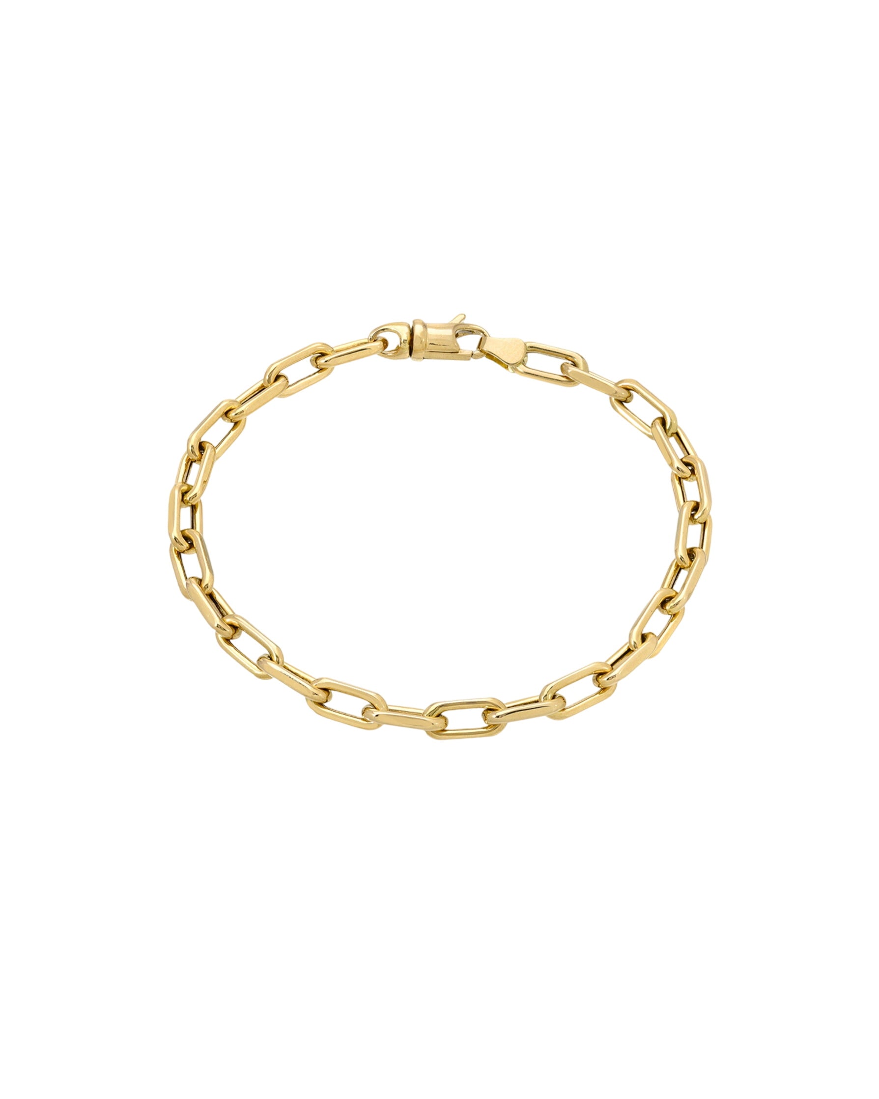 14k Gold Large Open Link Chain Anklet