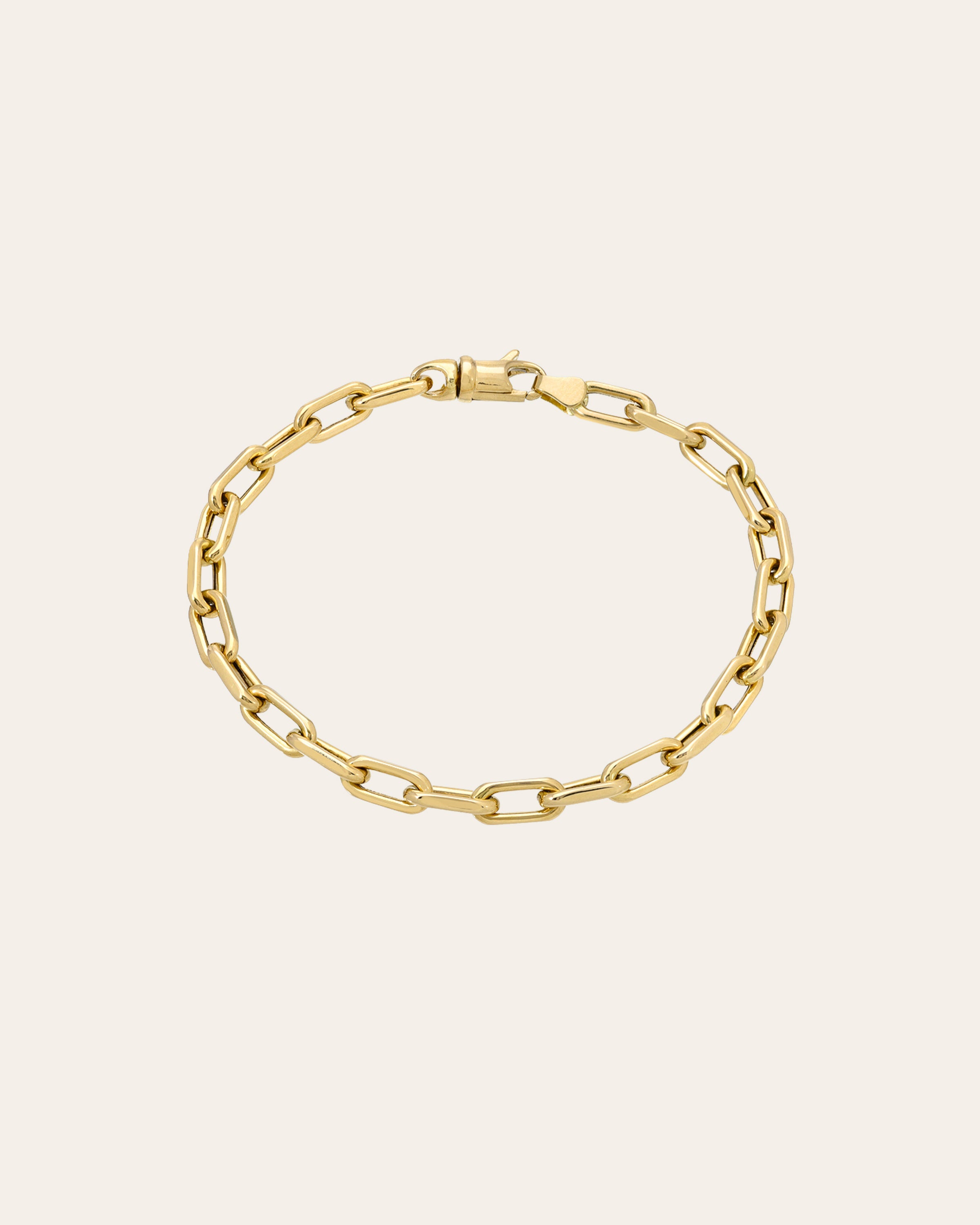 14k Gold Large Open Link Chain Anklet