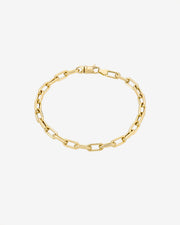 14k Gold Large Open Link Chain Bracelet