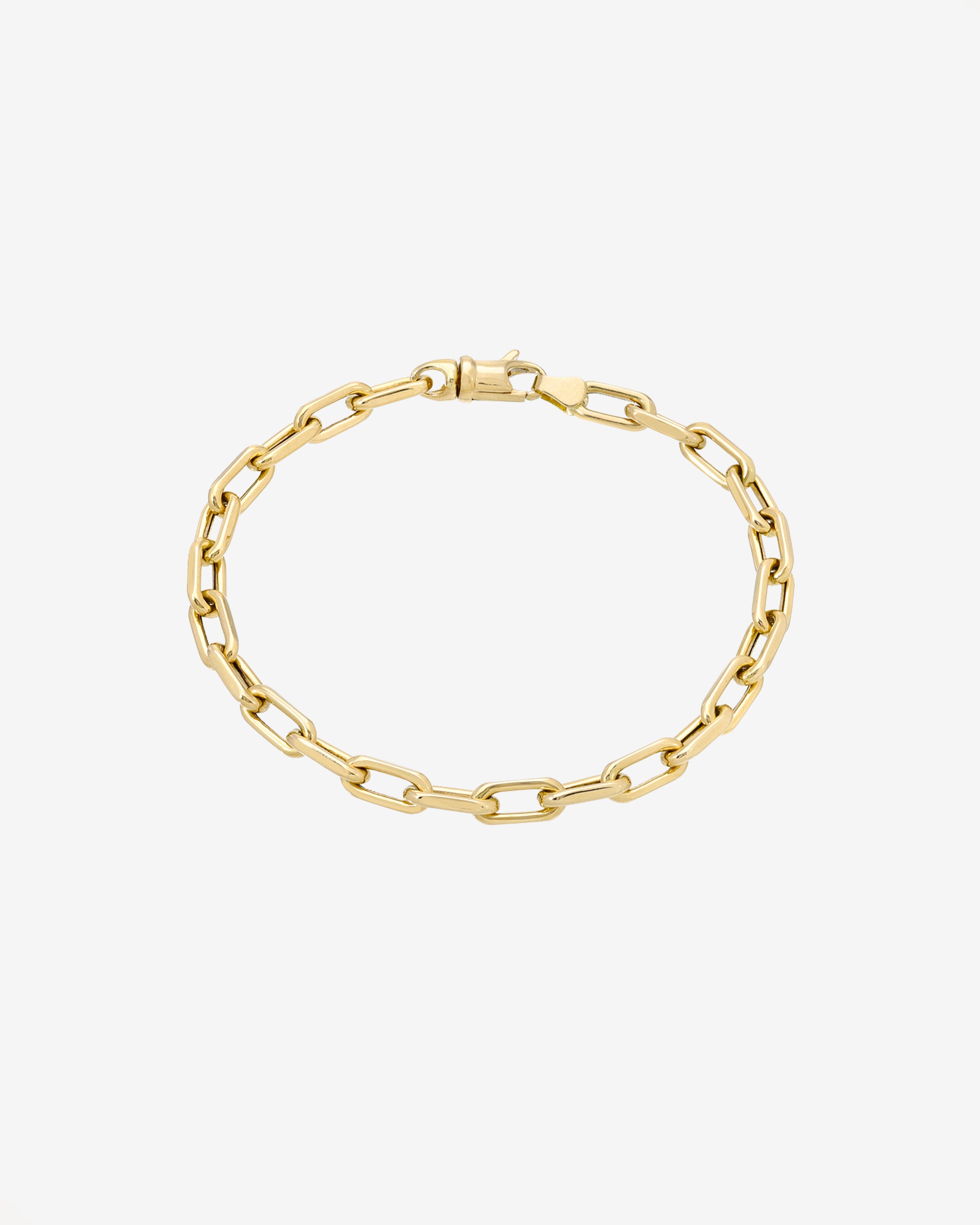 14k Gold Large Open Link Chain Bracelet
