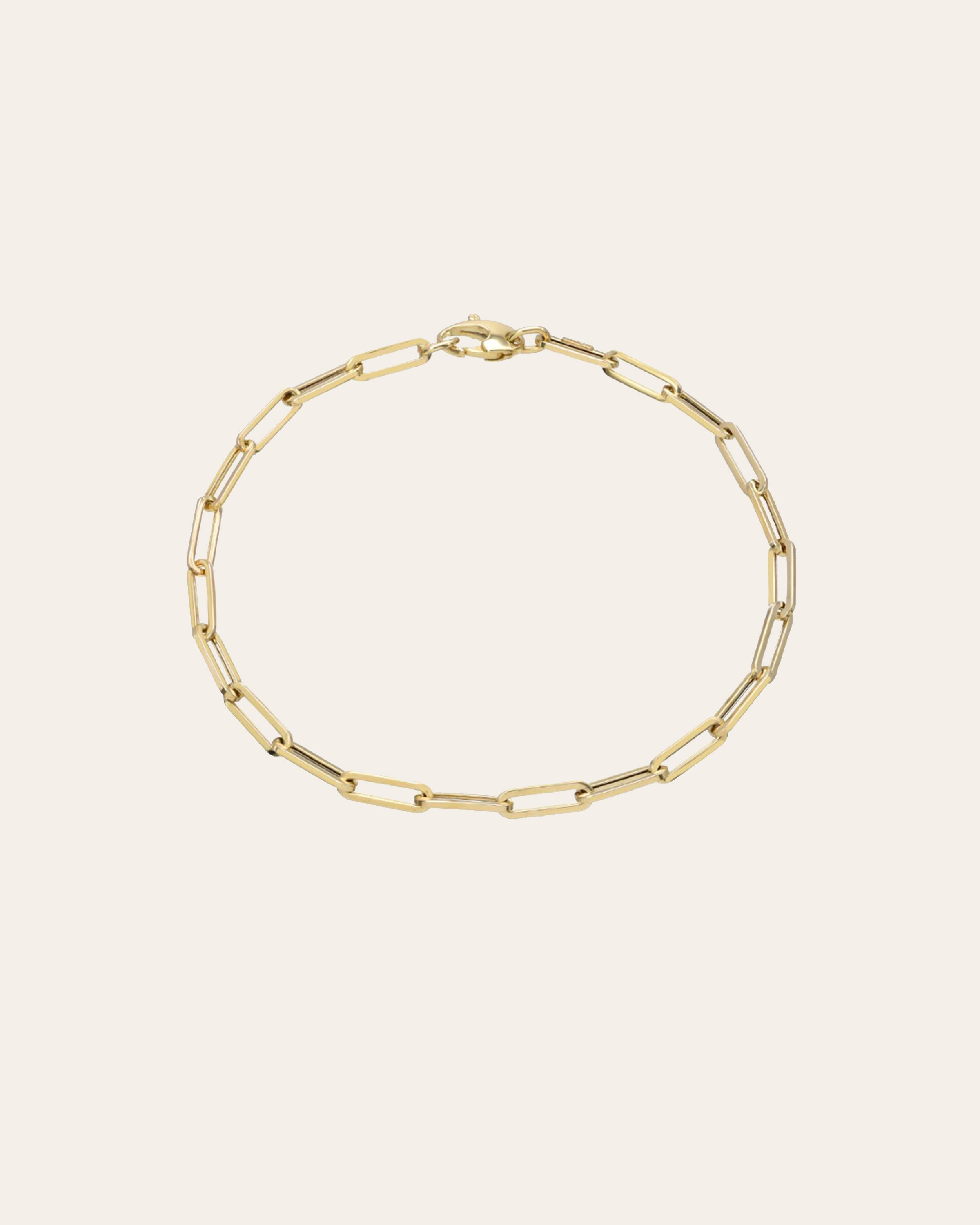 14k Gold Large Paper Clip Chain Anklet