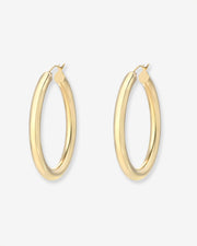 14k Gold Large Thick Hoop Earrings