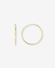 14k Gold Medium Thread Hoop Earrings