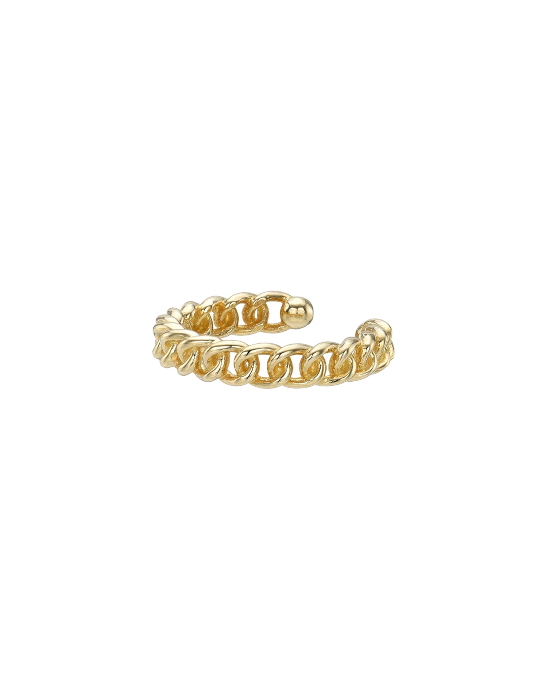 14k Gold Mini Cuban Link Ear Cuff