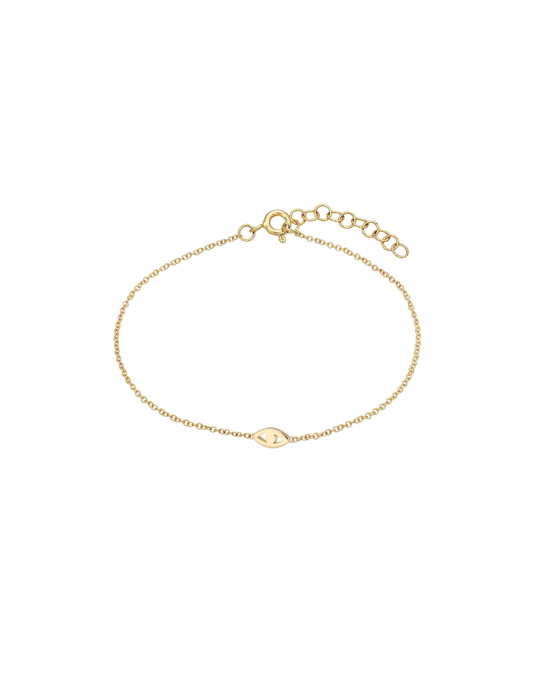 14k Gold Mini Evil Eye Bracelet